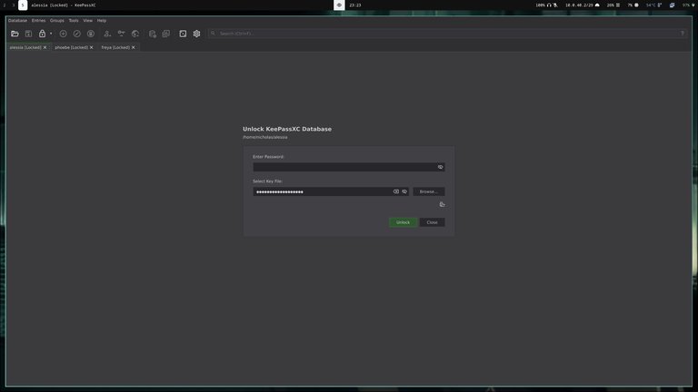 keepassxc on my t440p