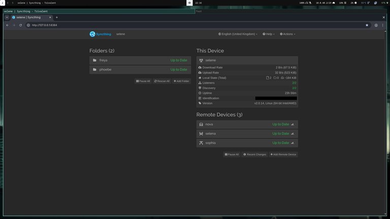 syncthing on my t440p